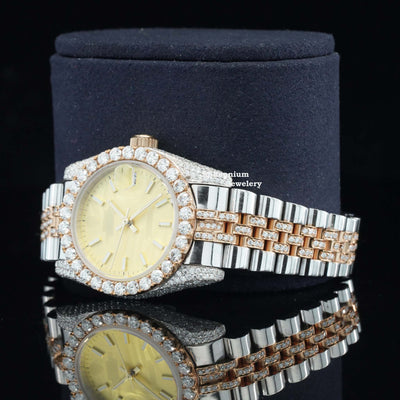 Royal Moissanite Diamond Iced Out Automatic Movement For Style