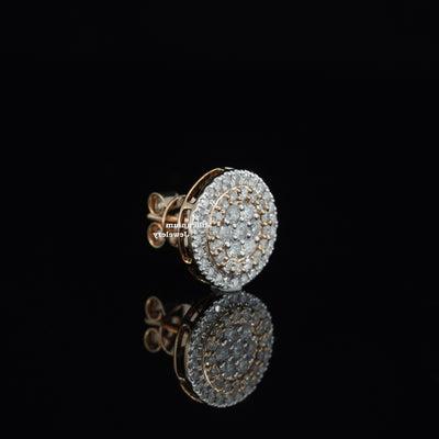 Stylish Flower Screw Moissanite Diamond Hip Hop Style Unisex Earring - Millennium Jewelery