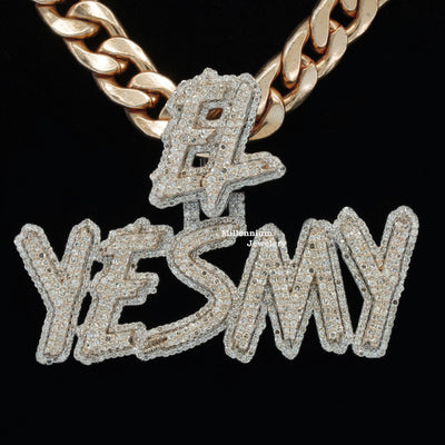 Custom El Yesmy Moissanite Round Diamond Stylish Hip Hop Pendant Fifth