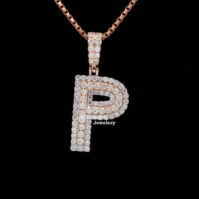 Custom P Phenomenal Moissanite Round Shape Diamond Hip Hop Pendant Sixth