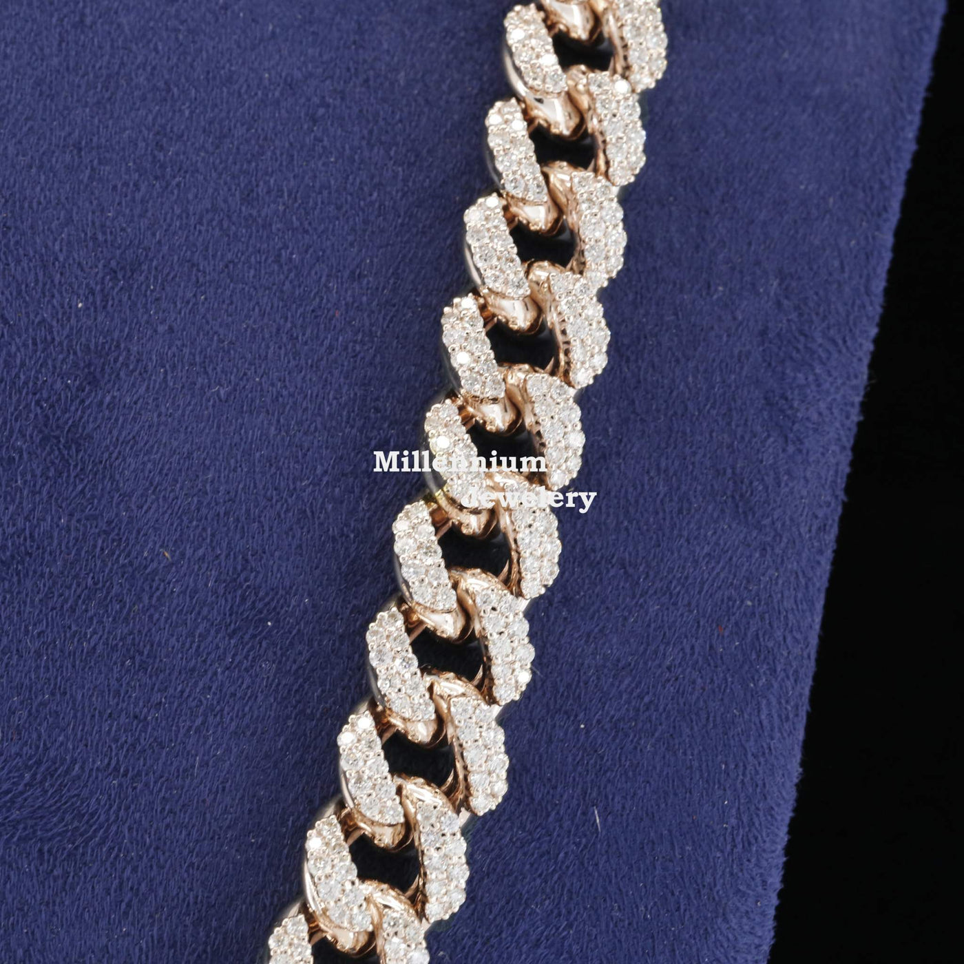 Buy Elegant Moissanite Diamond Embellished Hip Hop Cuban Link Chain With Heavy Gold