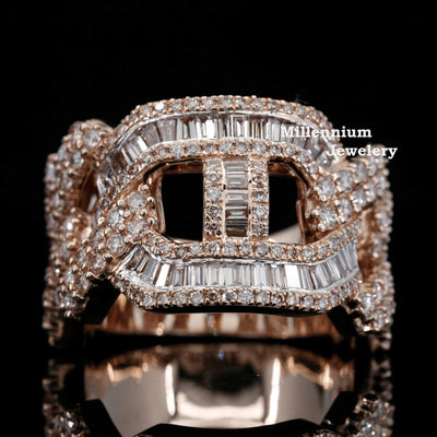 Fabulous Moissanite Round Cut Diamond Hip Hop Ring Eight