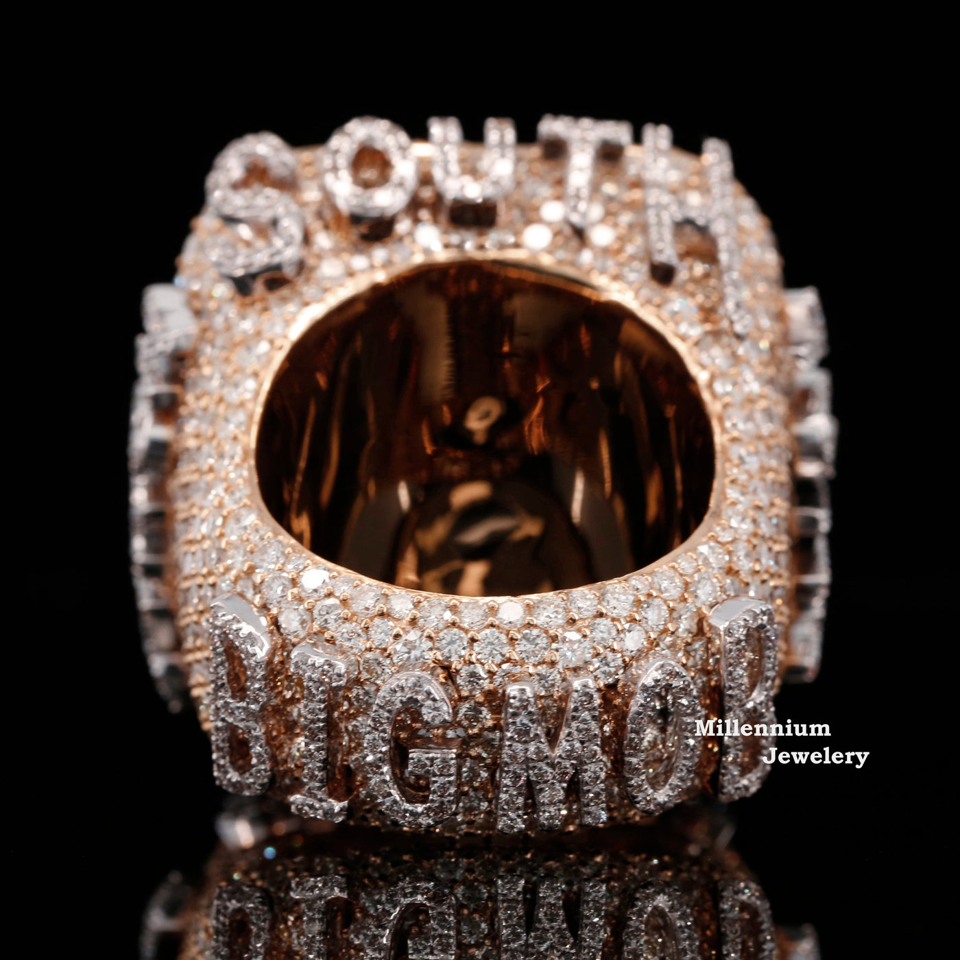 COBY Custome Name Customizable Moissanite Diamond Hip Hop Ring Fifth