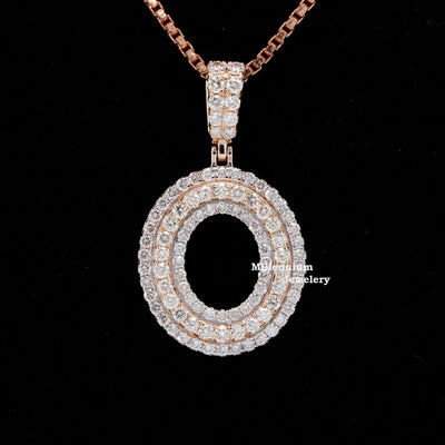 Custom O Impressive Moissanite Round Shape Diamond Hip Hop Pendant Fifth