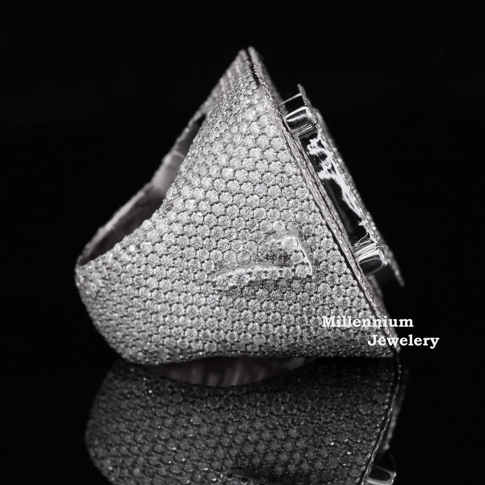 KC Letter Customizable Moissanite Diamond Hip Hop Ring First