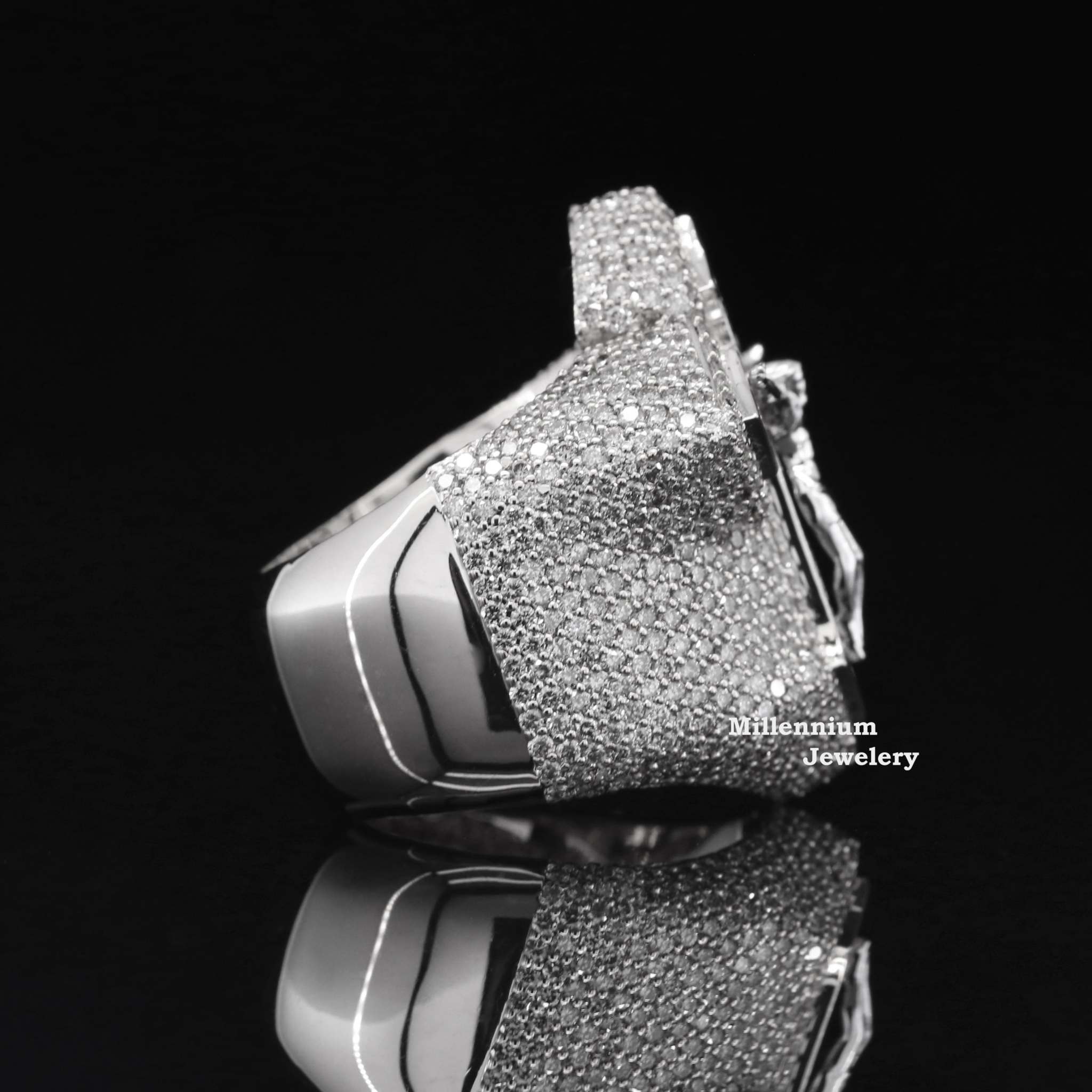 Jesus Christ Cross Design Fully Iced Out Hip Hop Style Side