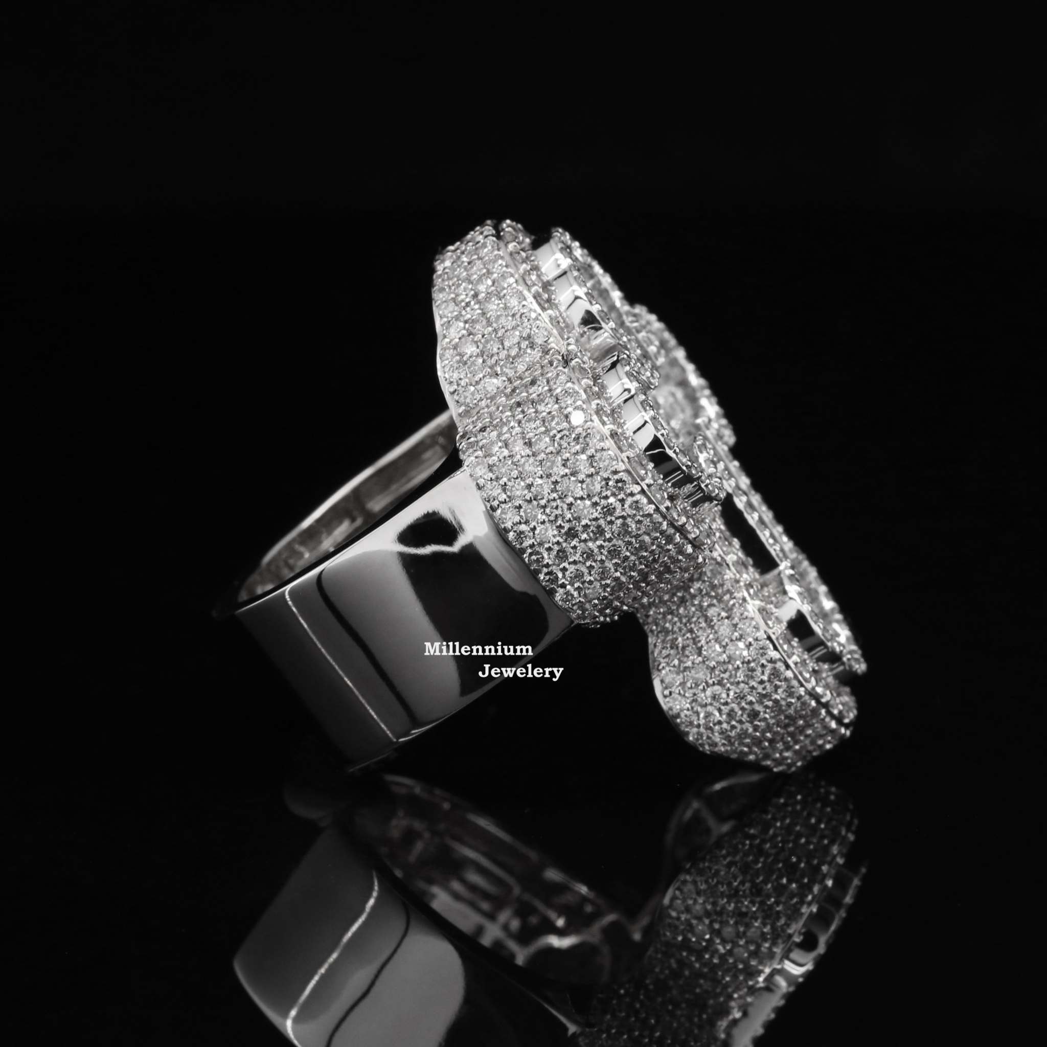 Religious Cross Design Iced Out Moissanite Diamond Hip Hop Style Ring First