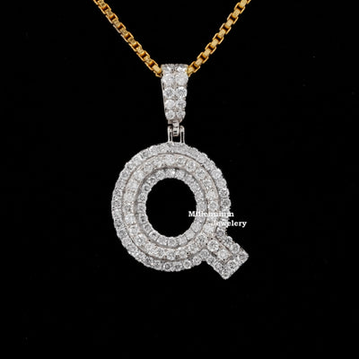 Custom Q Stunning Moissanite Round Shape Diamond Hip Hop Pendant Seven