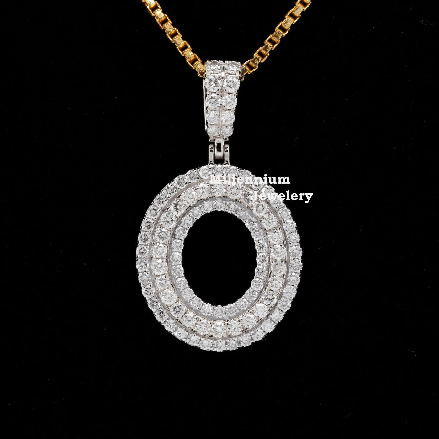 Custom O Impressive Moissanite Round Shape Diamond Hip Hop Pendant Forth