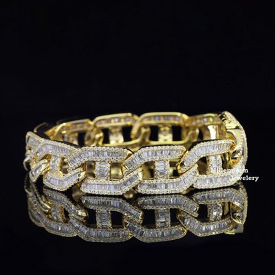 Stylish Round Moissanite Diamond Hip Hop Bracelets Fifth