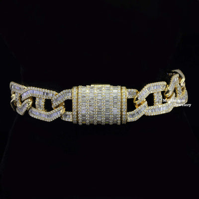 Stylish Round Moissanite Diamond Hip Hop Bracelets Second