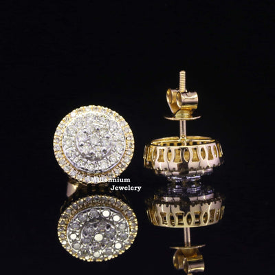 Amazing Hip Hop Style Round Shape Moissanite Diamond Earring Sixth