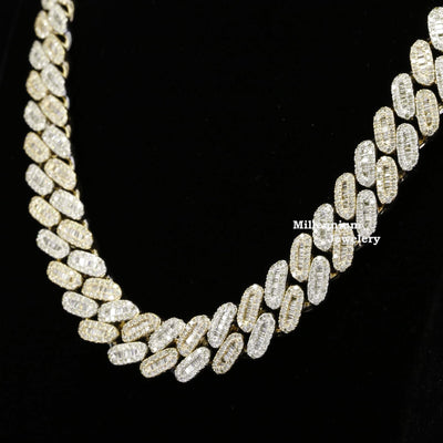 Moissanite Diamond Iced Out Hip Hop Cuban Link Chain For Heavy Quality Build