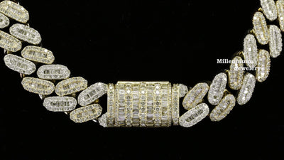 Moissanite Diamond Iced Out Hip Hop Cuban Link Chain For Heavy Lock