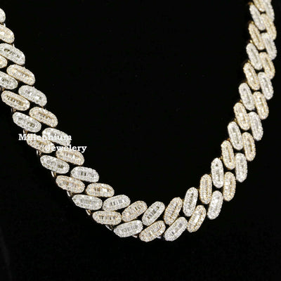 Moissanite Diamond Iced Out Hip Hop Cuban Link Chain For Gold