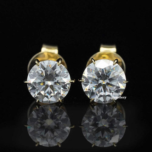 1.70ct Round Moissanite Stud Earrings