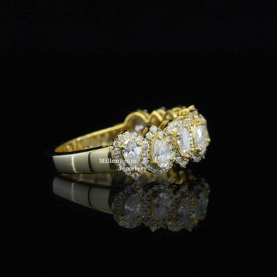 2ct Half Eternity Moissanite Band For Women