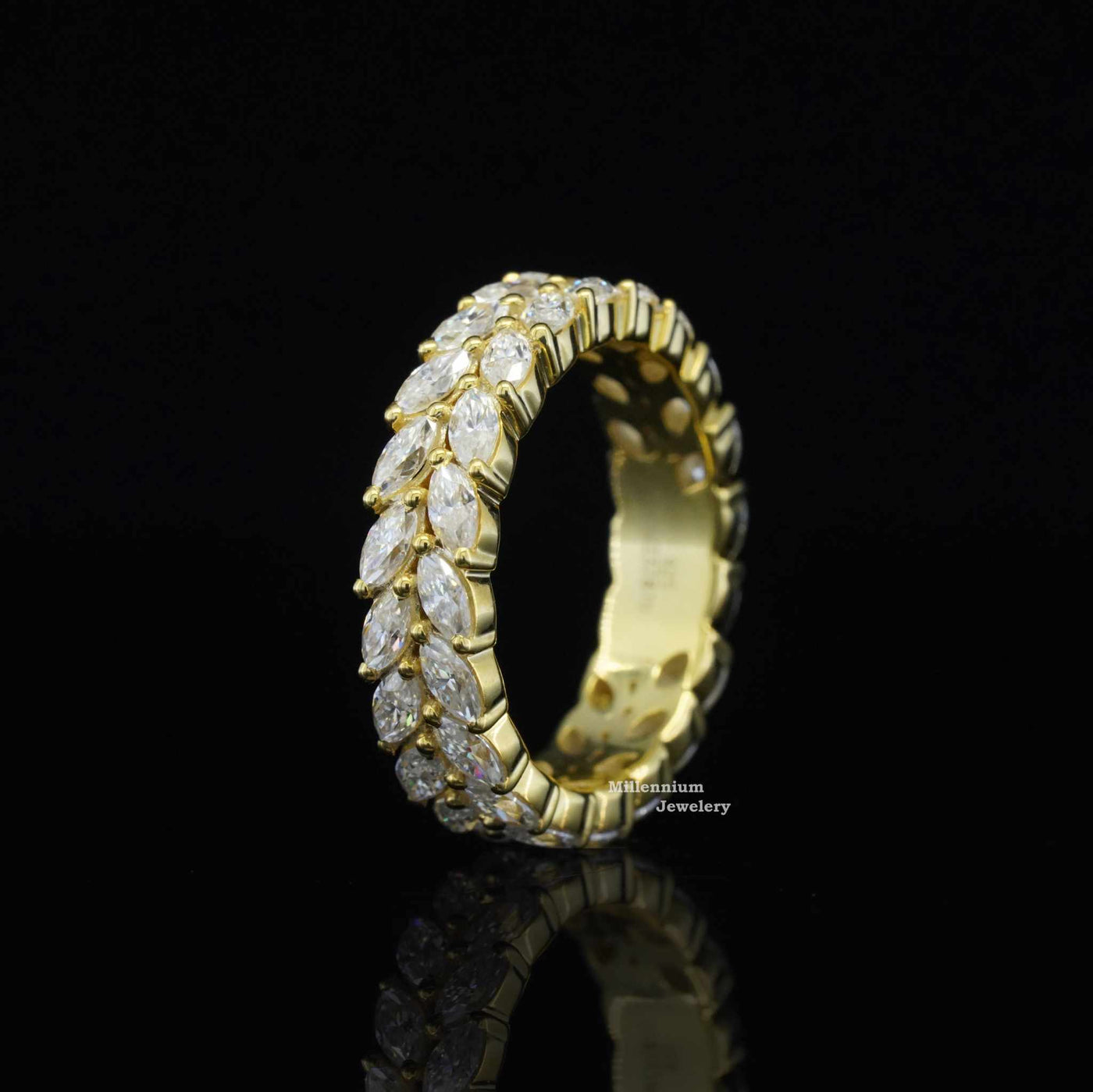 4.5ct Marquise Shape Eternity Moissanite Band