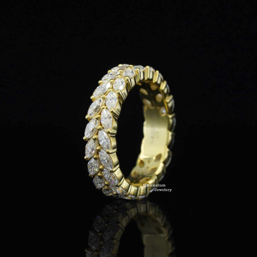 4.5ct Marquise Shape Eternity Moissanite Band