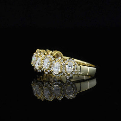 2ct Half Eternity Moissanite Band For Women
