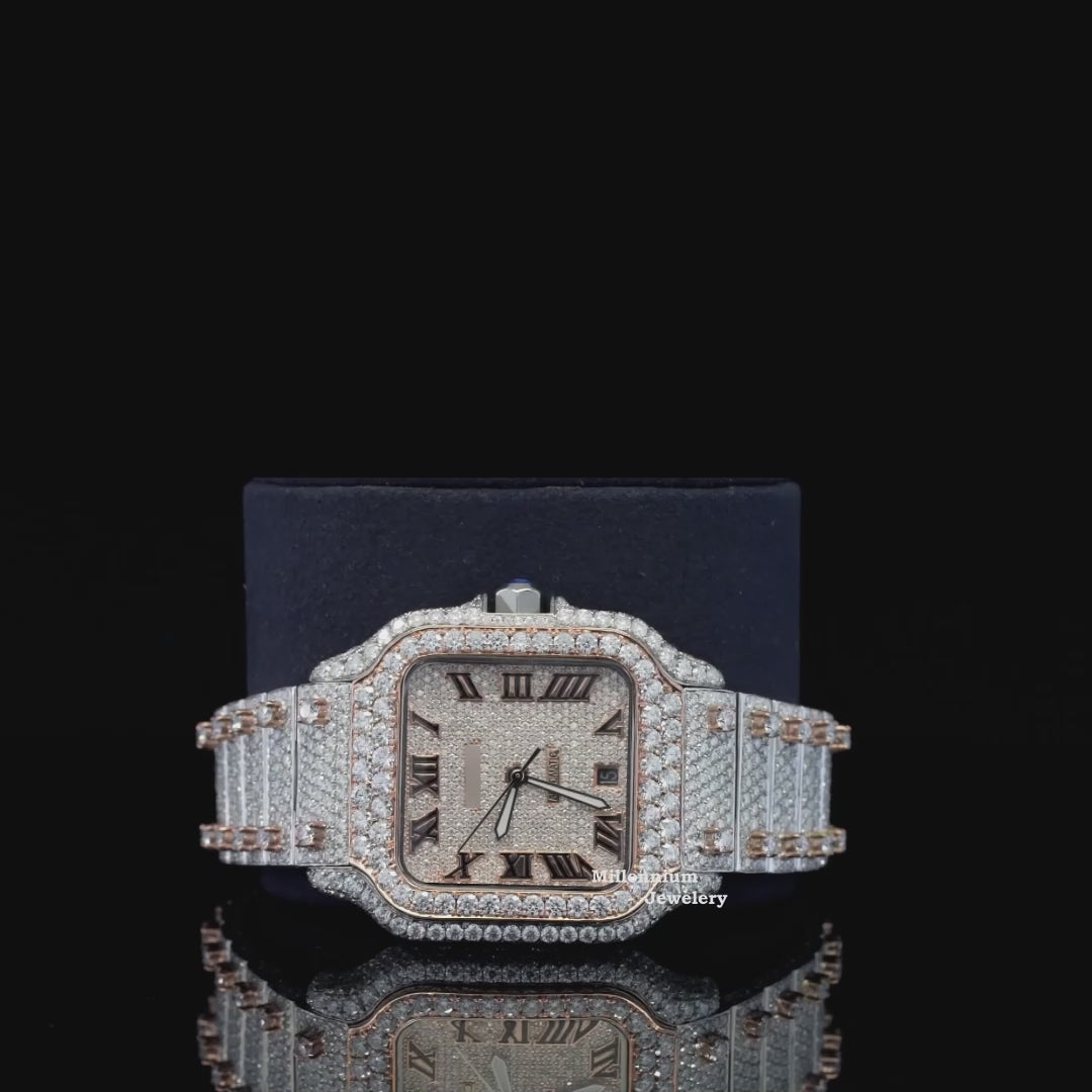 Unique Moissanite Diamond Iced Out And Fully Automatic Watch