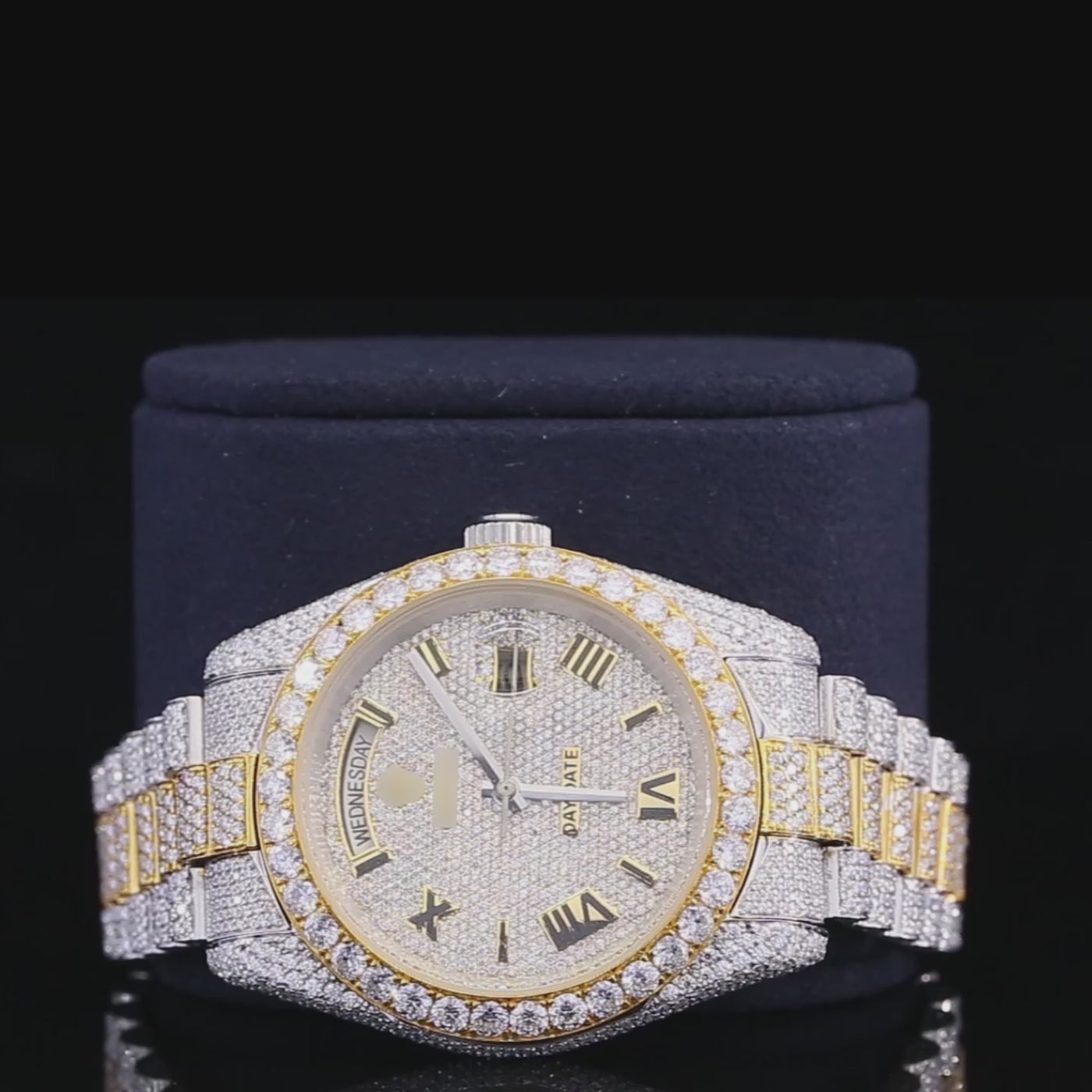 Stylish Full Body Moissanite Diamond Iced Out Luxurious Watch Video