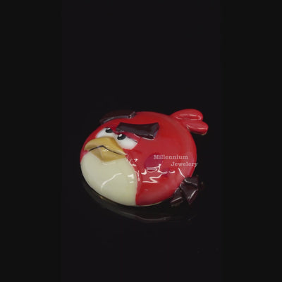 Beautiful Angry Bird 3d Enamel Hip Hop Pendant For Men