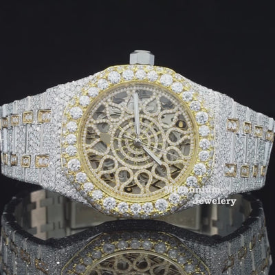 Unique Fully Iced Out Automatic Antique Limited Edition Watch Video