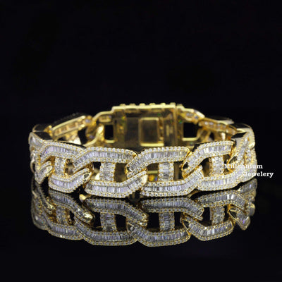 Stylish Round Moissanite Diamond Hip Hop Bracelets Forth